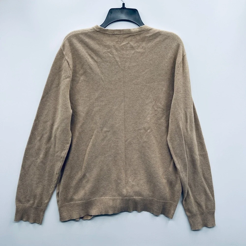 J.Crew Mercantile Lightweight V-Neck Sweater Camel‎ Tan Men's XL